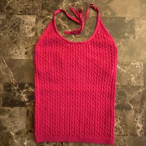 Gap Fushia Tank with Shelf Bra Sz M